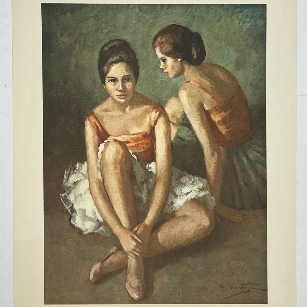Carmen Ventosa 11x14 Lithograph Card Stock Printed In Spain Dancers Ballet